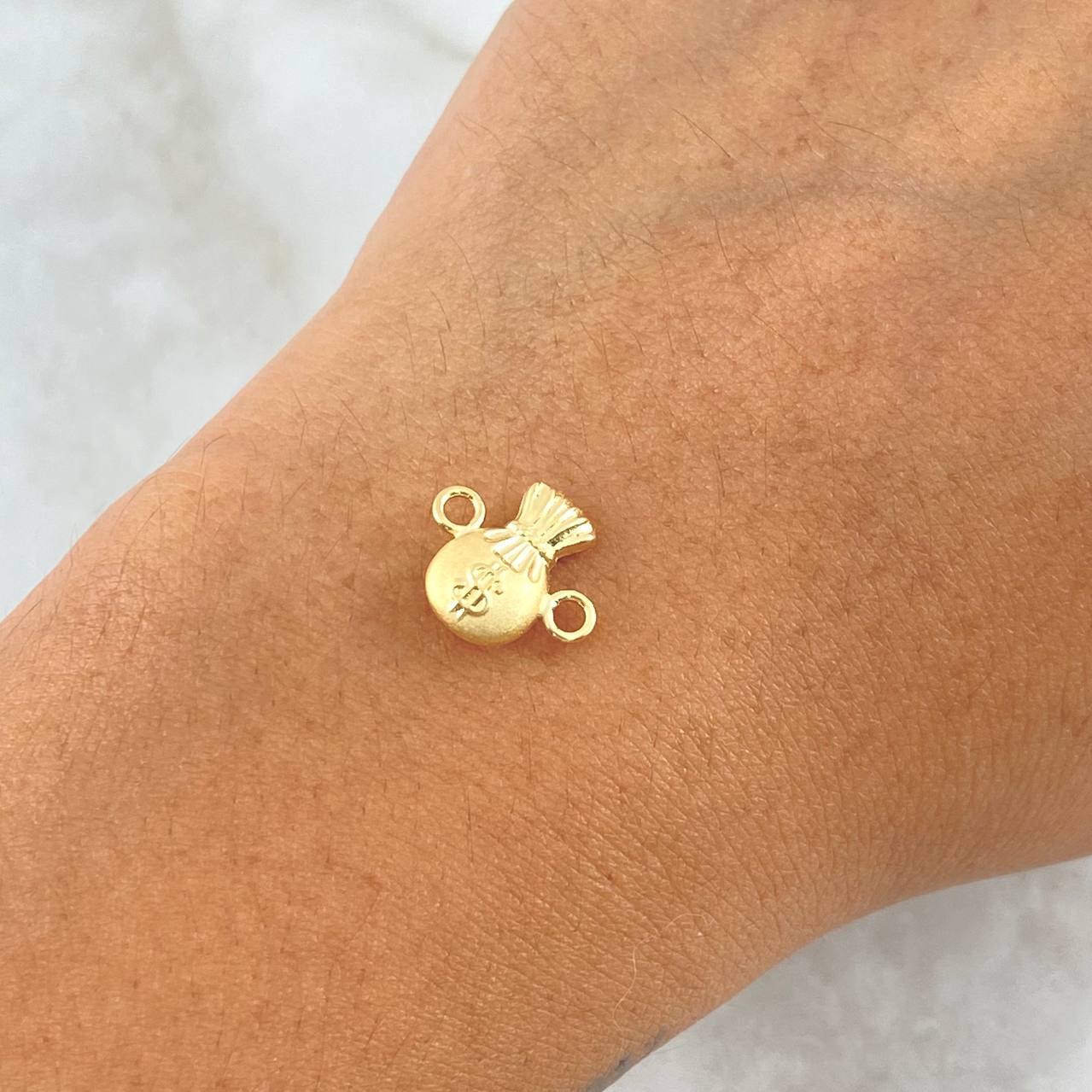 Herraje Bolsa De Dinero 0.5gr / 1.3cm / Oro Amarillo 18K
