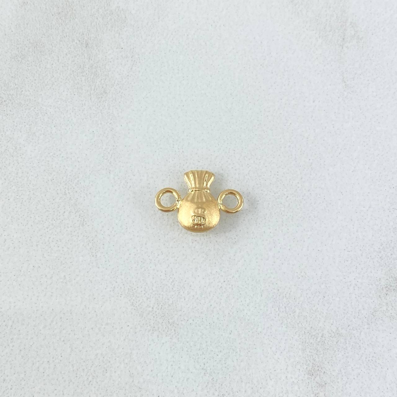 Herraje Bolsa De Dinero 0.3gr / 1.1cm / 8mm Mate Oro Amarillo 18K ©