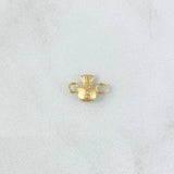 Herraje Bolsa De Dinero 0.3gr / 1.1cm / 8mm Mate Oro Amarillo 18K ©