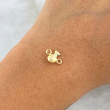 Herraje Bolsa De Dinero 0.3gr / 1.1cm / 8mm Mate Oro Amarillo 18K ©