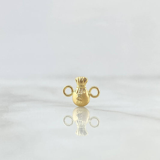 Herraje Bolsa De Dinero 0.3gr / 1.1cm / 8mm Mate Oro Amarillo 18K ©