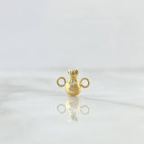 Herraje Bolsa De Dinero 0.3gr / 1.1cm / 8mm Mate Oro Amarillo 18K ©