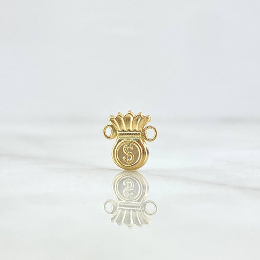 Herraje Bolsa De Dinero Plana 0.45gr / 1cm / Oro Amarillo 18K