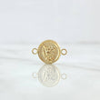 Herraje San Miguel Arcangel 0.55gr / 1cm / Circulo Texturizado Oro Amarillo 18K
