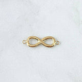 Herraje Infinito Silueta 0.7gr / 2.6cm / Liso Oro Amarillo 18K
