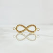 Herraje Infinito Silueta 0.7gr / 2.6cm / Liso Oro Amarillo 18K