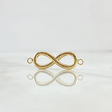 Herraje Infinito Silueta 0.7gr / 2.6cm / Liso Oro Amarillo 18K