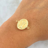 Herraje Divino Niño 1.15gr / 2cm / Ovalo Troquelado Oro Amarillo 18K