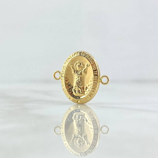 Herraje Divino Niño 0.65gr / 1.4cm-1.8cm / Ovalo Mate Oro Amarillo 18K ©