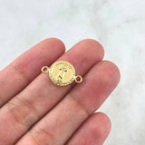 Herraje Divino Niño 0.8gr / 2cm / Mate Troquelado Oro Amarillo 18K