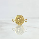 Herraje Divino Niño 0.8gr / 2cm / Mate Troquelado Oro Amarillo 18K