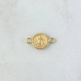 Herraje Divino Niño 0.5gr / 1.6cm / Mate Troquelado Bordeado Oro Amarillo 18K