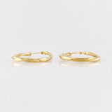 Candongas Arielle Ovaladas 1.4g / 3cm Oro Amarillo 18K