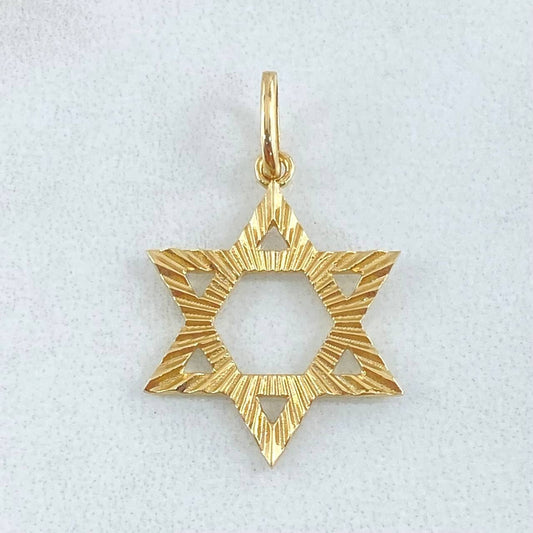 Dije Estrella De David 1.15gr / 2.6cm / Oro Amarillo 18K *
