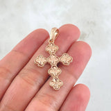 Dije Cruz Trebol 4.15gr / 4.1cm / Oro 18K ©