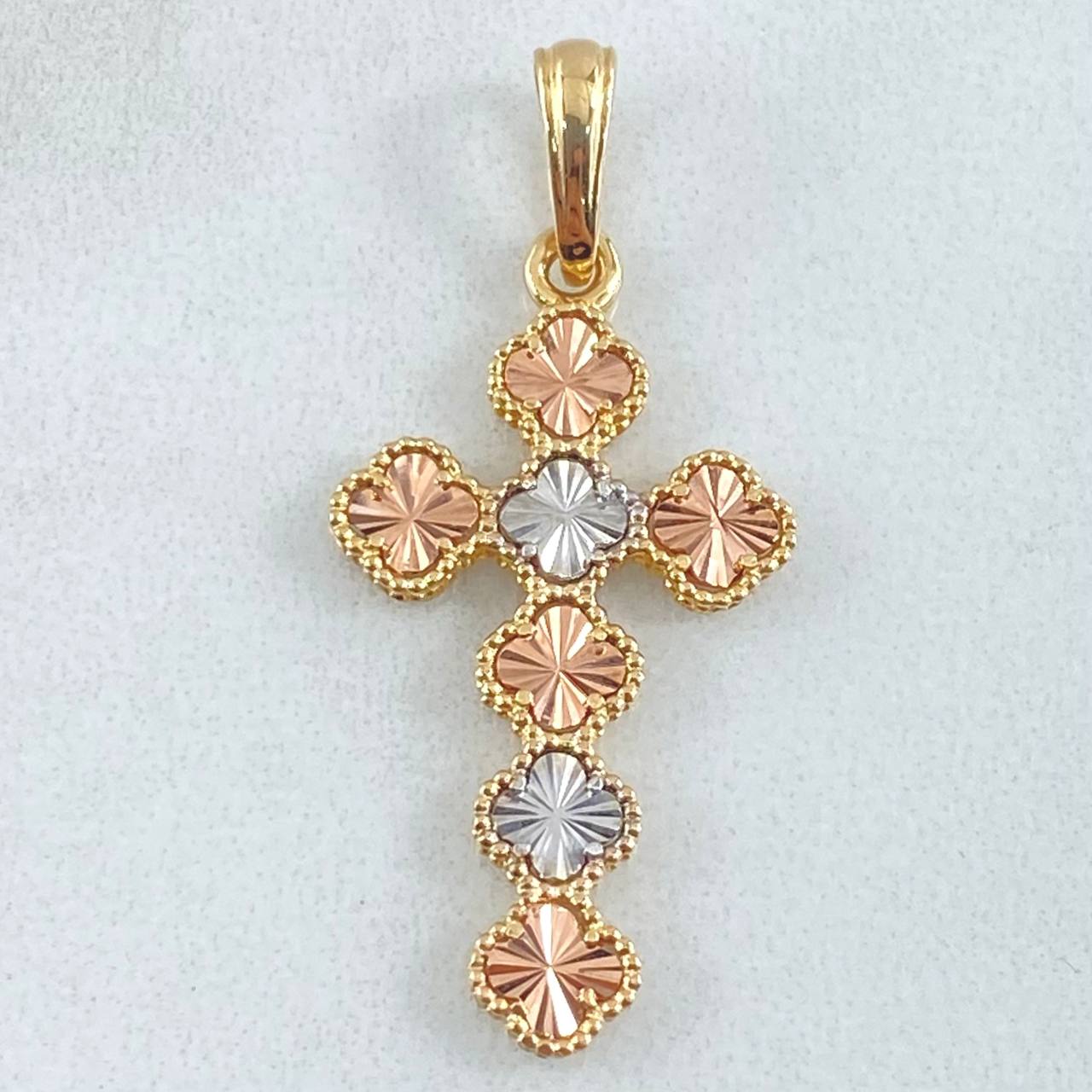 Dije Cruz Trebol 2.4gr / 3.5cm / Oro 18K ©