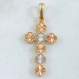 Dije Cruz Trebol 2.4gr / 3.5cm / Oro 18K ©