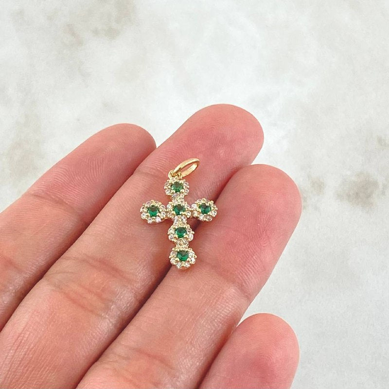 Dije Cruz Tupida 1.35gr / 2.3cm / Oro 18K