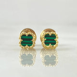 Topos Trebol Verde 0.95gr / Oro Amarillo Nac.Esp. 18K