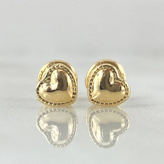 Topos Corazon Bordeado 0.7gr / Oro Amarillo 18K