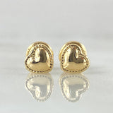 Topos Corazon Bordeado 0.7gr / Oro Amarillo 18K