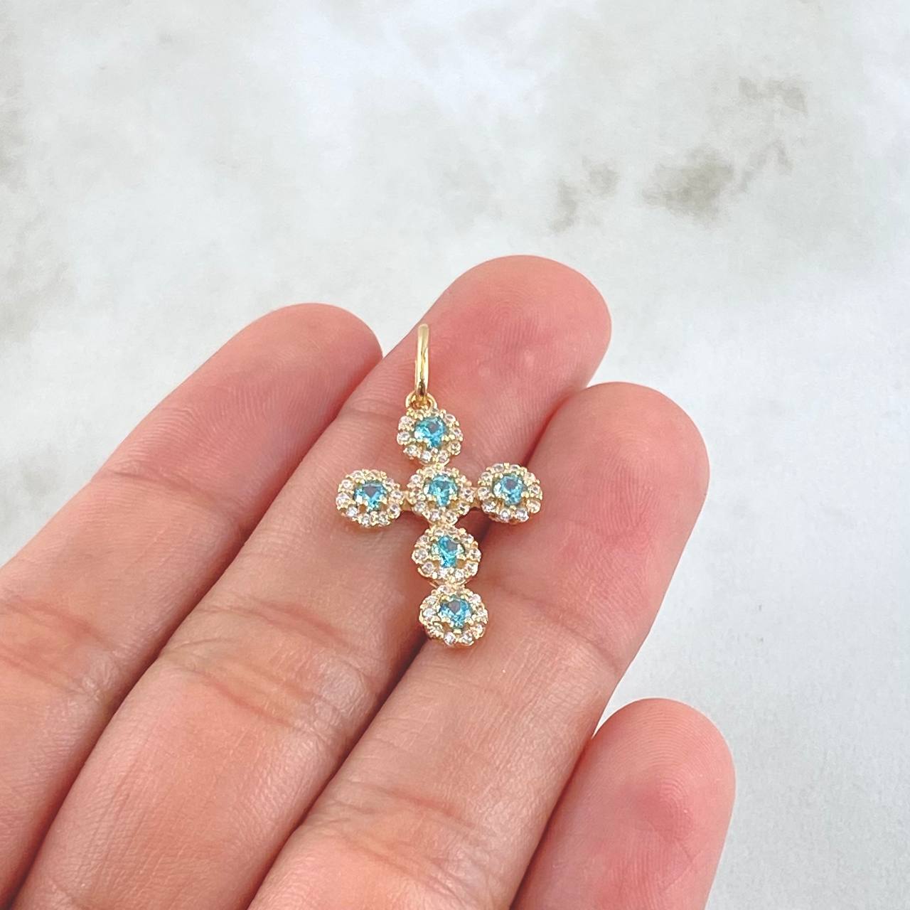 Dije Cruz Tupida 1.95g / 2.7cm Oro Amarillo 18K