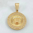 Dije Placa Corona Circular 5.95gr / 3.5cm / Oro 18K ©