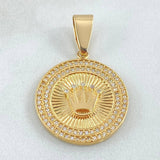 Dije Placa Corona Circular 5.95gr / 3.5cm / Oro 18K ©