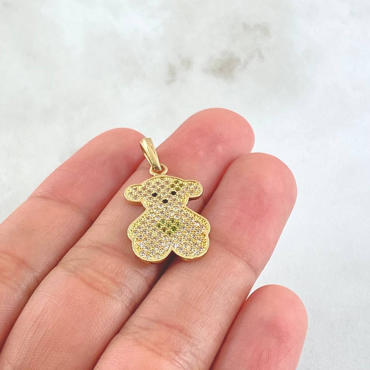Dije Placa Oso 2.2gr / 2.8cm / Oro 18K ©