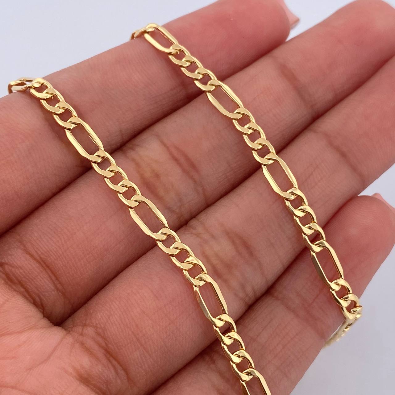 Cadena Figaro 4.1gr / 50.4cm / 3.1mm Oro Amarillo +0 18K $