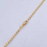 Cadena Militar 5.9gr / 45.1cm / 1.5mm Diamantado Luna Oro Amarillo +3 18K &