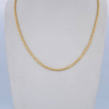 Cadena Militar 5.85gr / 45.5cm / 1.5mm Diamantado Luna Oro Amarillo +3 18K &
