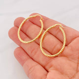 Candongas Tefi Ovaladas 2.15g / 3.6cm Oro Amarillo 18K