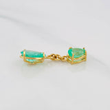 Dije Dúo Lagrimas Esmeraldas 2.19qts 1.55g / 2.6cm Oro Amarillo 18K