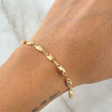 Pulso Rustico GC Rombo diamandato 3.35gr / 20cm-Oro Amarillo 18K