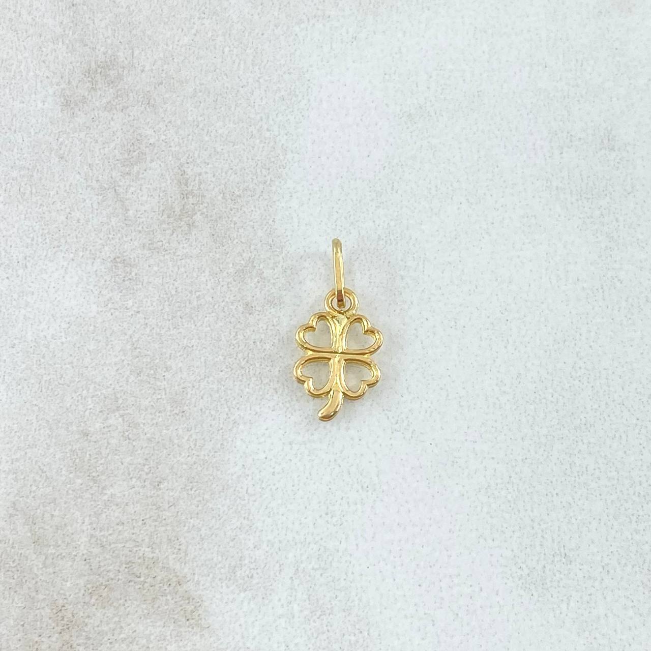 Dije Flor 0.3gr / 1.7cm / Silueta Lisa  Oro Amarillo 18K ©