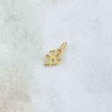 Dije Flor 0.3gr / 1.7cm / Silueta Lisa  Oro Amarillo 18K ©