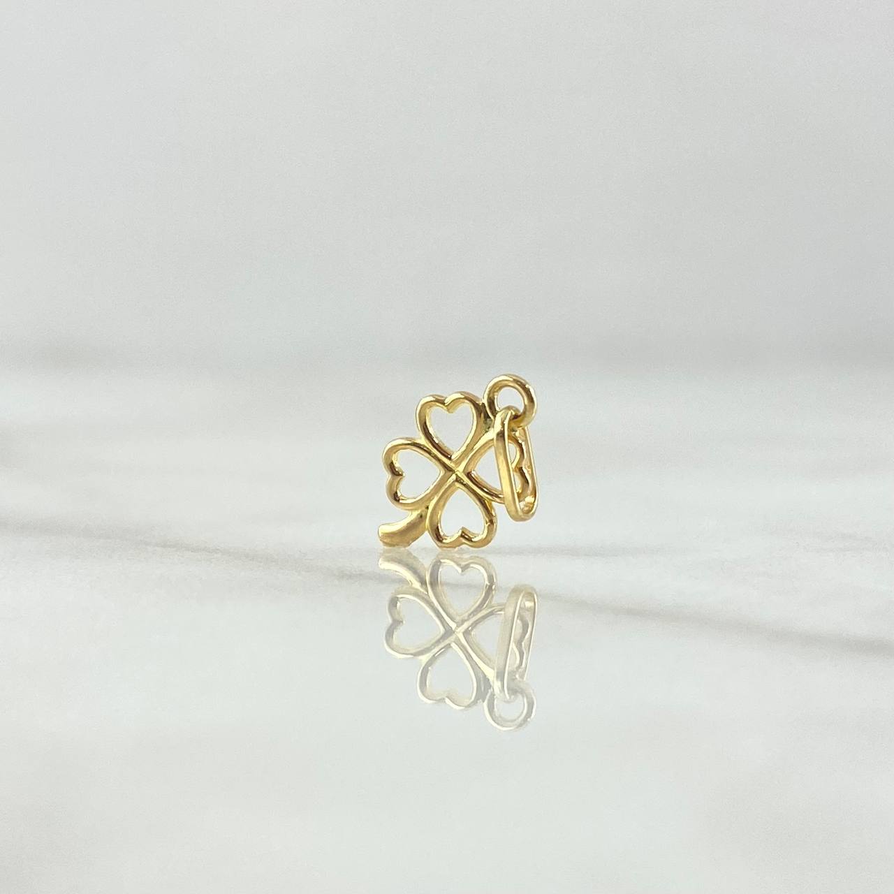 Dije Flor 0.3gr / 1.7cm / Silueta Lisa  Oro Amarillo 18K ©
