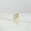 Dije Flor 0.3gr / 1.7cm / Silueta Lisa  Oro Amarillo 18K ©