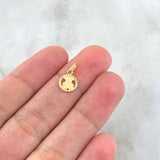 Dije Oso TS En Aro Trenzado 0.5gr / 1.4cm / Oro Amarillo 18K *