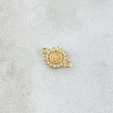 Herraje Corona RX 0.4gr / 1.3cm / Circones Blancos Oro Amarillo 18K