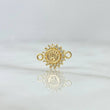 Herraje Corona RX 0.4gr / 1.3cm / Circones Blancos Oro Amarillo 18K