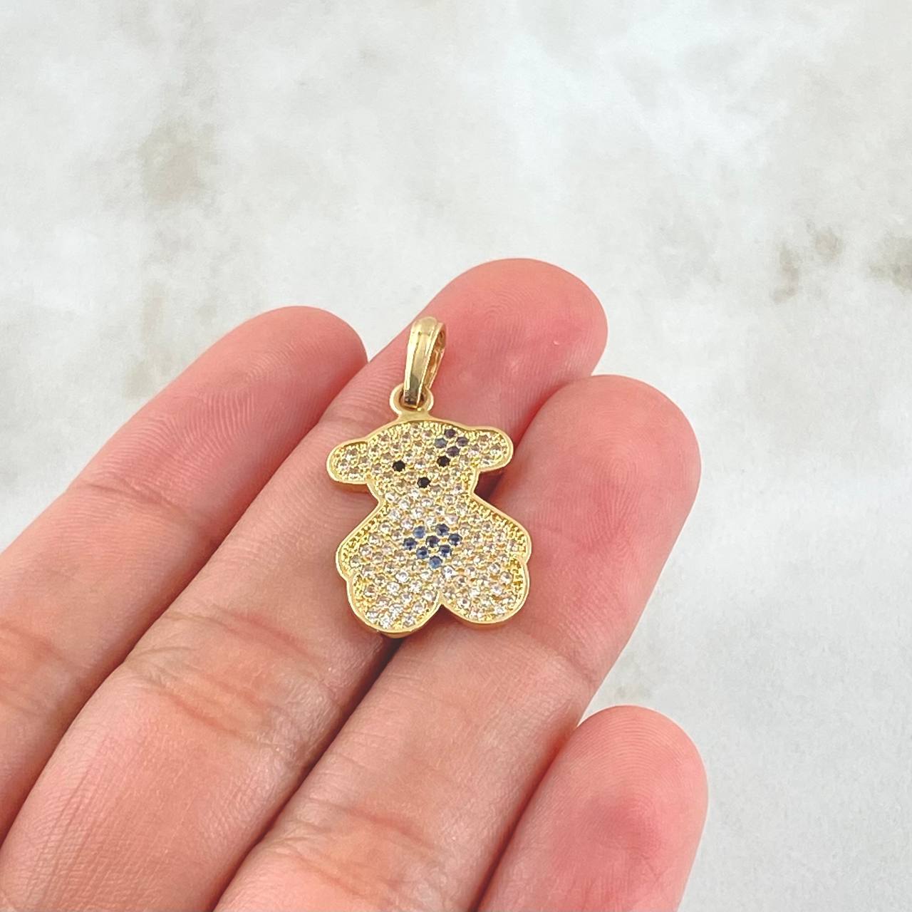 Dije Placa Oso 2.5gr / 2.8cm / Oro 18K ©