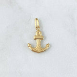 Dije Ancla 0.7gr / 2.4cm / Lisa Oro Amarillo 18K