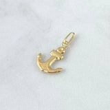 Dije Ancla 0.7gr / 2.4cm / Lisa Oro Amarillo 18K