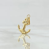 Dije Ancla 0.7gr / 2.4cm / Lisa Oro Amarillo 18K