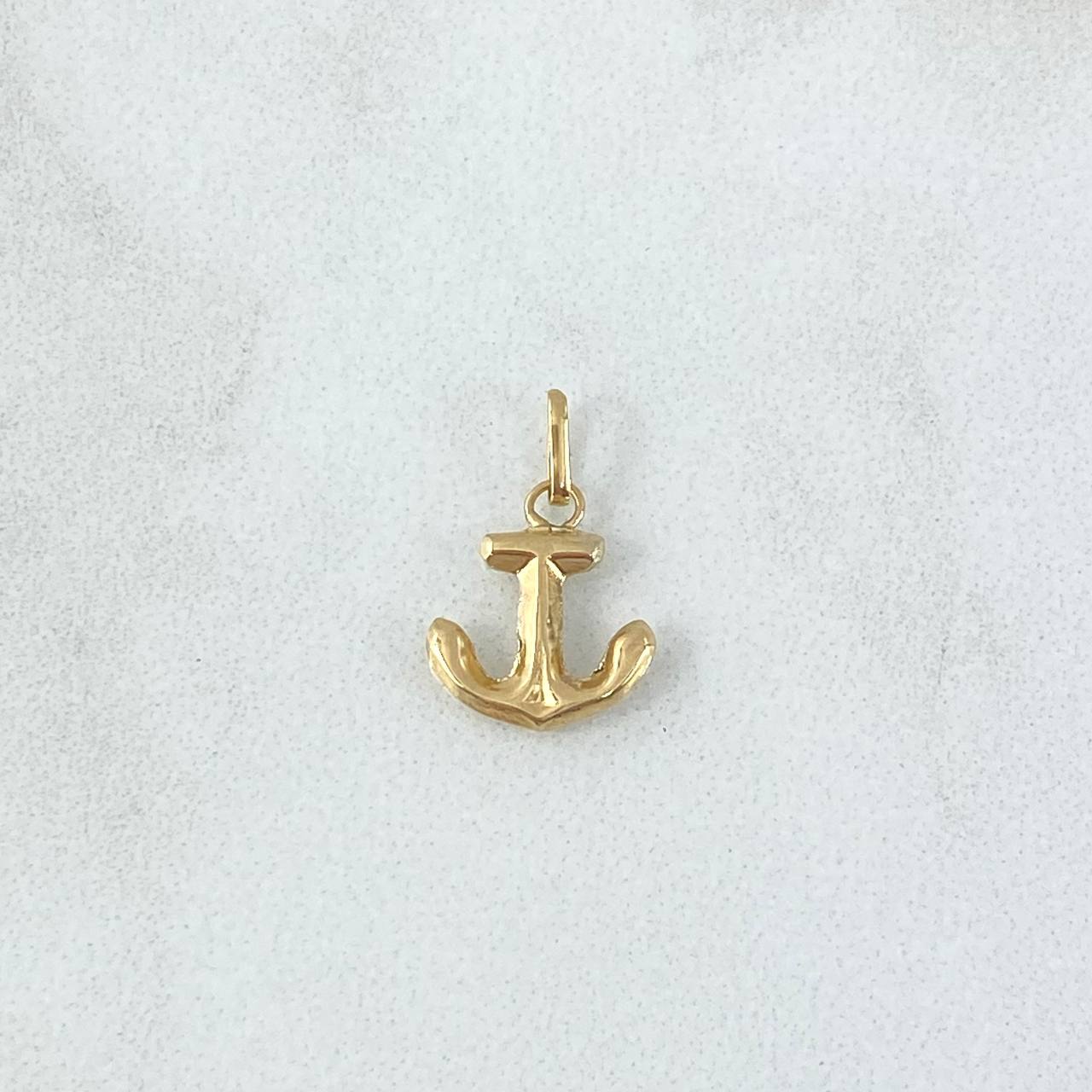 Dije Ancla 0.3gr / 1.5cm / Lisa Oro Amarillo 18K