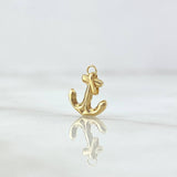 Dije Ancla 0.3gr / 1.5cm / Lisa Oro Amarillo 18K