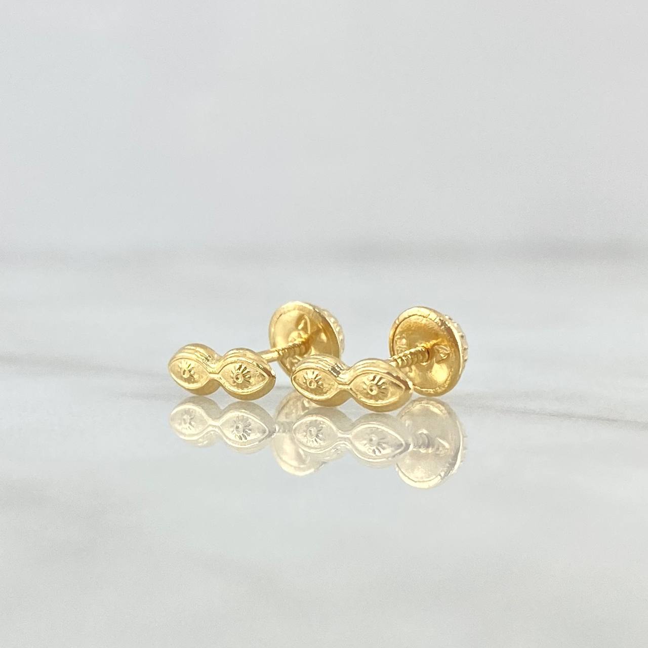 Topos Ojos De Santa Lucia 0.65gr / 1.2cm / Oro Amarillo 18K