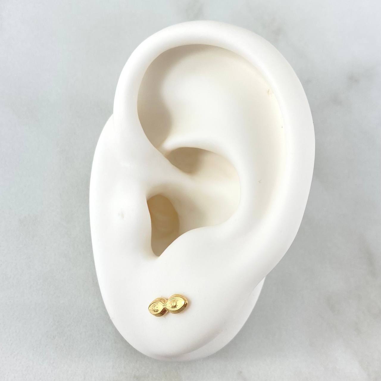 Topos Ojos De Santa Lucia 0.65gr / 1.2cm / Oro Amarillo 18K